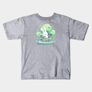 Bunny Relax and plant a tree Kids T-Shirt